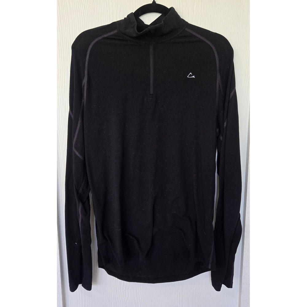 Paradox Merino Blend Quarter Zip Base Layer Top Size M Outdoor Hiking Workout